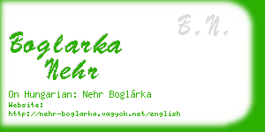 boglarka nehr business card